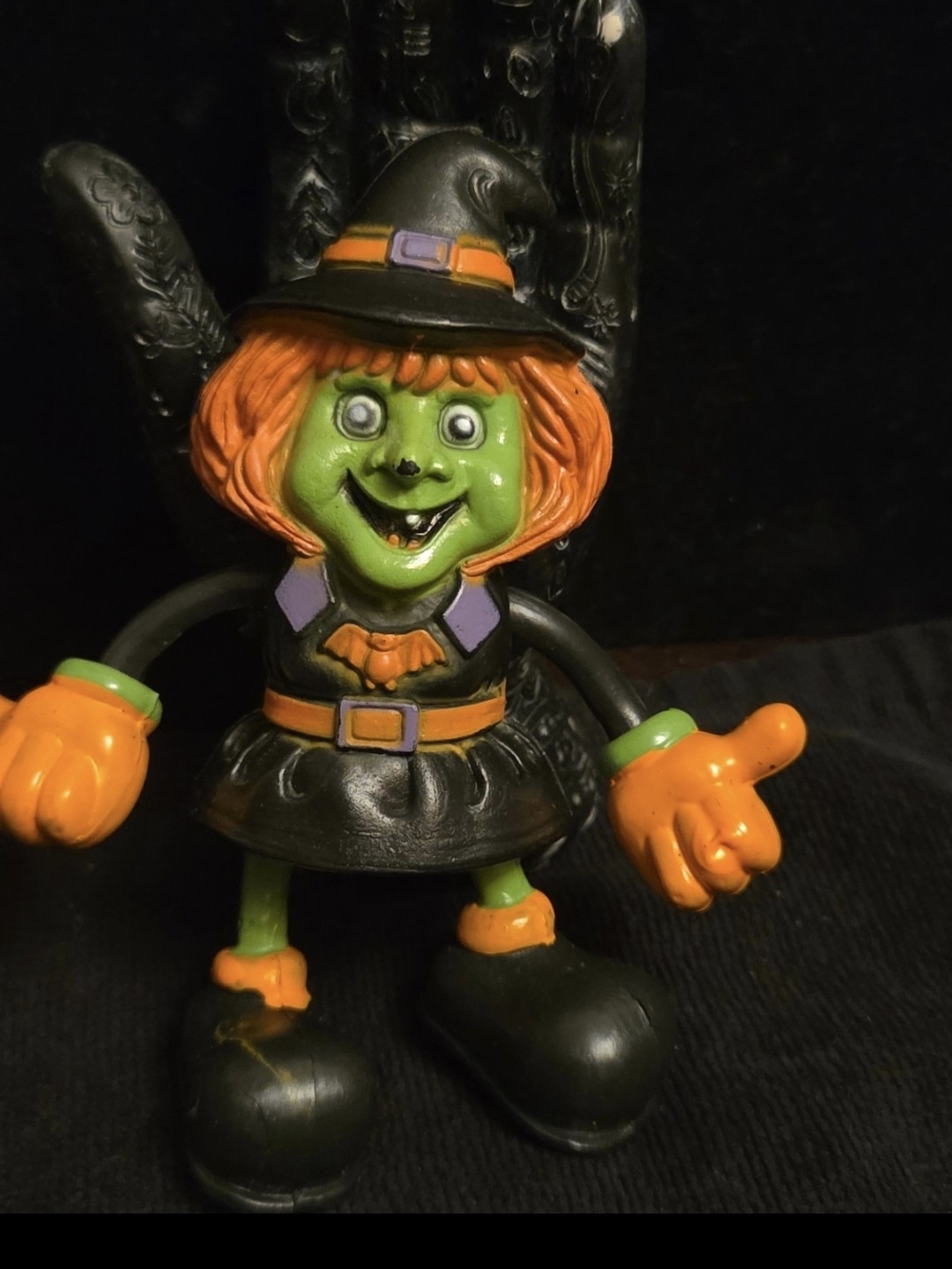 Vintage Bendable Witch Toy Figure Fun World Halloween Easter Unlimited 1990’s - Picture 5 of 7